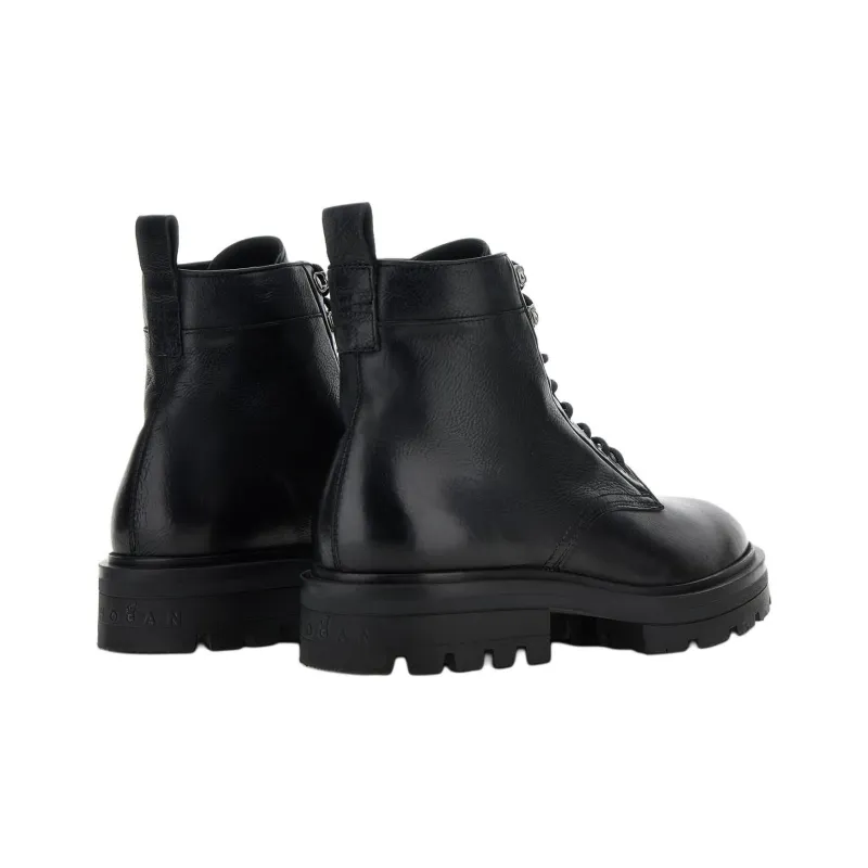 HOGAN H673 Lace Up Combat Boots-3