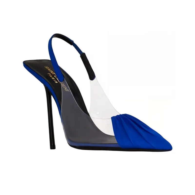 SAINT LAURENT 140mm Pointed-toe Leather Pumps-2