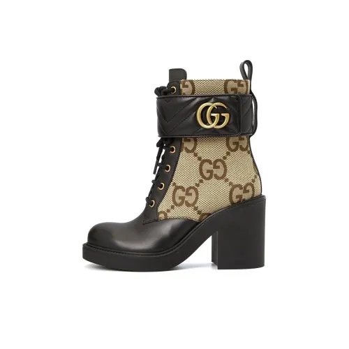 GUCCI Women's Double G Ankle Boot 'Camel Ebony' Women's
