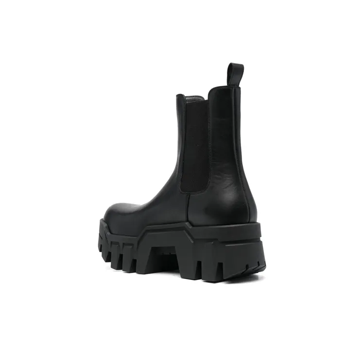 Balenciaga Chelsea Bulldozer 80mm Boots Black Matte Calkskin Men's-3