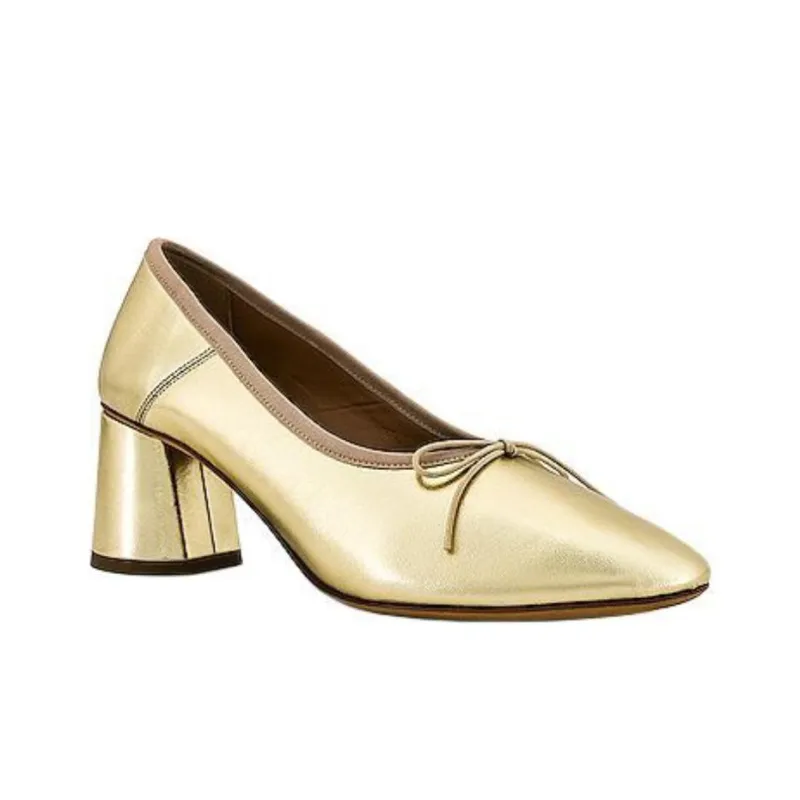 MANSUR GAVRIEL Chunky Heel High Heels 5.7cm Women's Gold-2