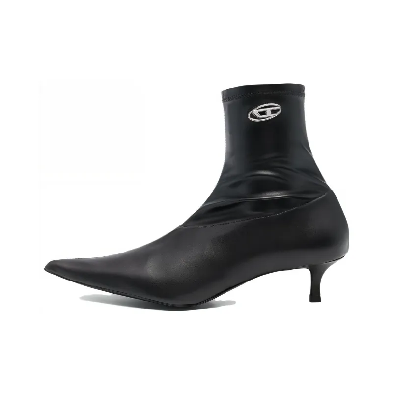 DIESEL D-Kittie 50mm Leather Ankle Boots-0