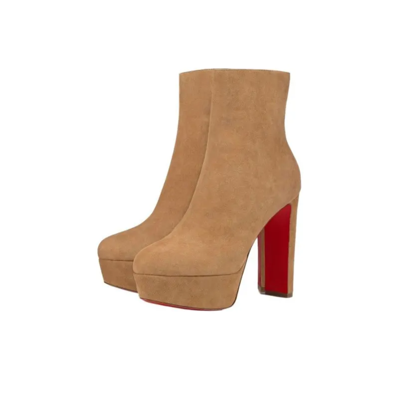CL Loo Booty Ankle Boots 13cm Women's Brown-2