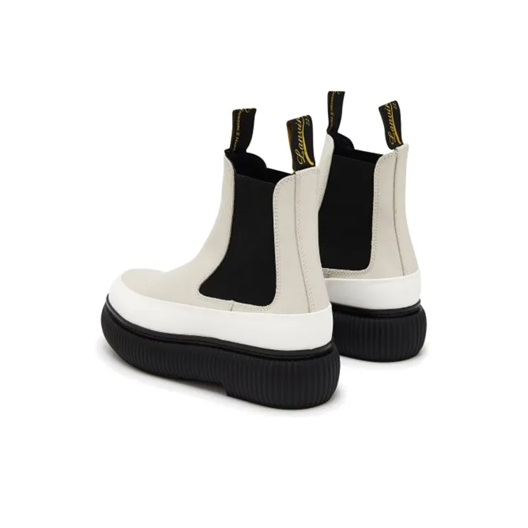 Lanvin Chelsea Boots Women's White-3