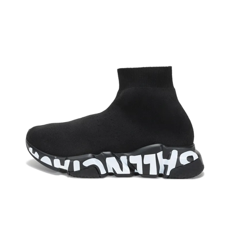 Balenciaga Speed Graffiti Black White Women's-0
