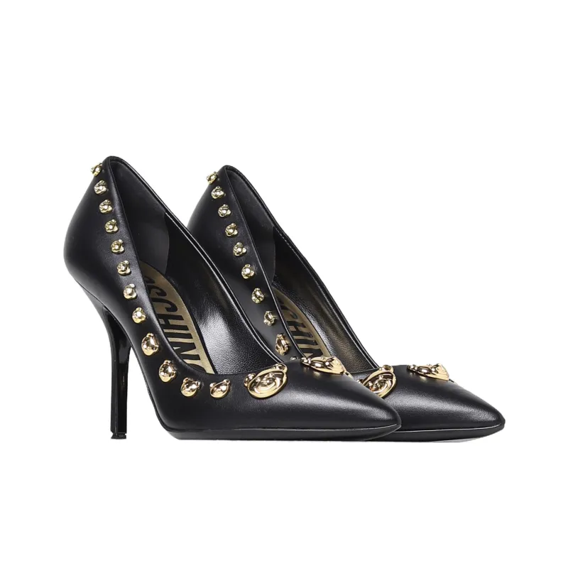 MOSCHINO Teddy Studded Pointed Toe Pumps-2