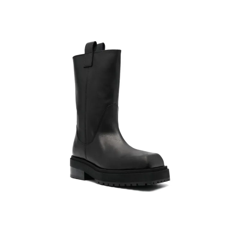 ECKHAUS LATTA Leather Stacked Boots Women's-2