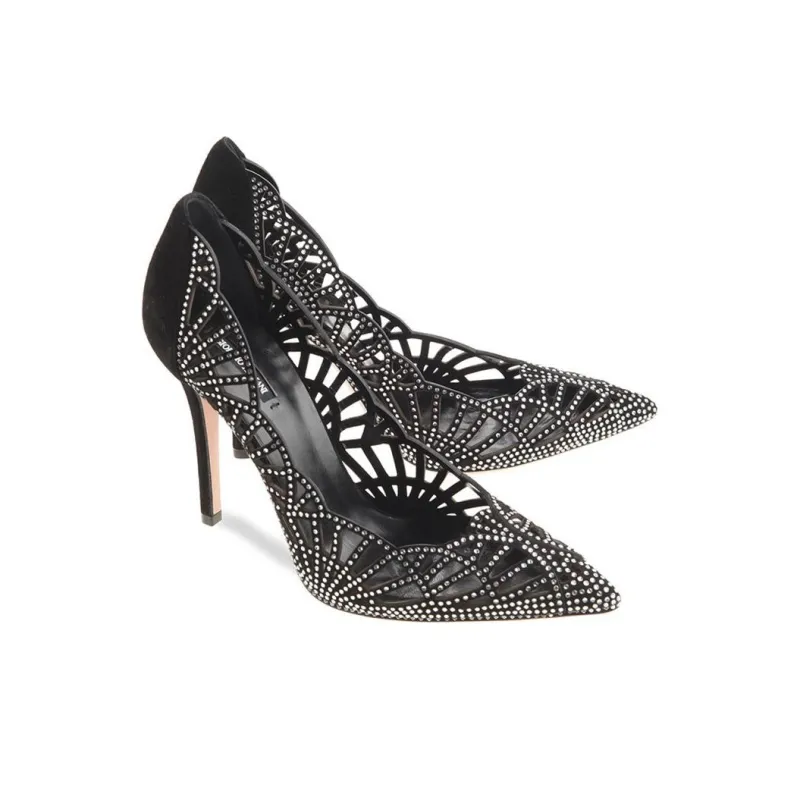 EMPORIO ARMANI Slim Heel High Heels Women's Black-1