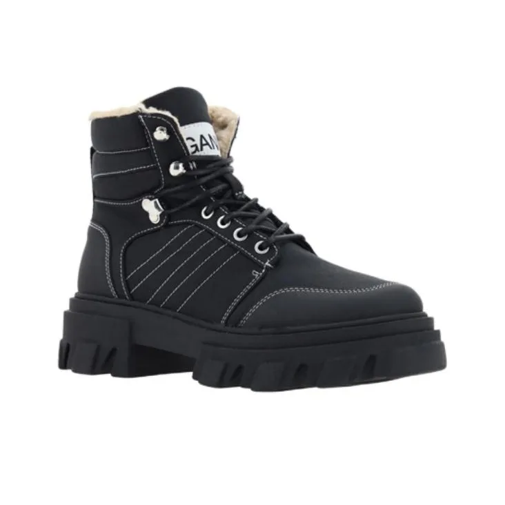 GANNI Faux-shearling-lined Hiking Boots-2