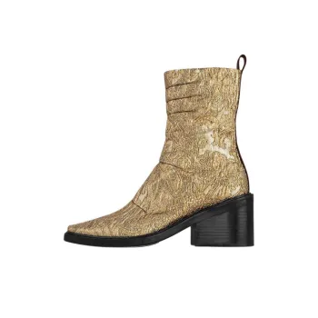 LOUIS VUITTON Jazz Ankle Boots 6cm Women's Gold