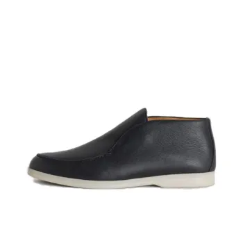 Loro Piana Open Walk Ankle Boots Men's Marine Blue