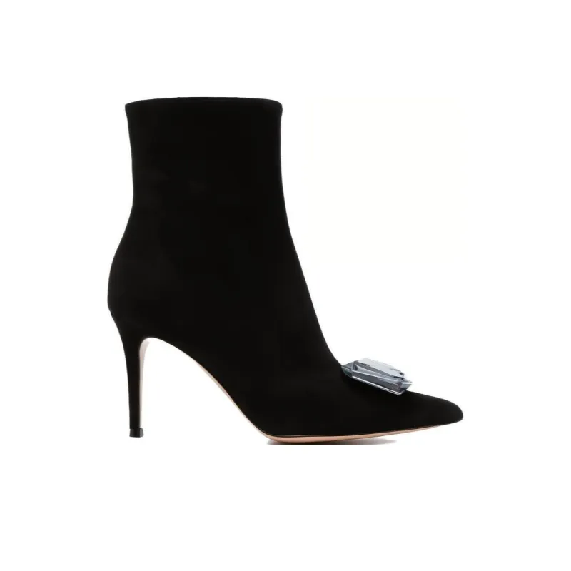 GIANVITO ROSSI Jaipur 85mm Suede Ankle Boots-1