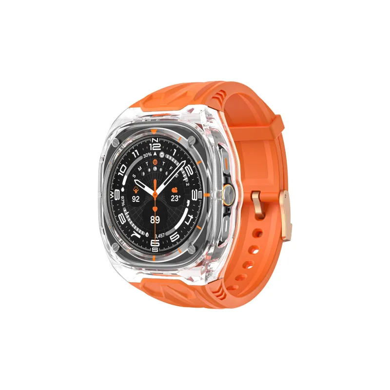 Vobafe Compatibility Samsung Ultra 47mm Lamborghini Richard Custom Transparent PC+TPU Strap Smart Watch Accessories-2