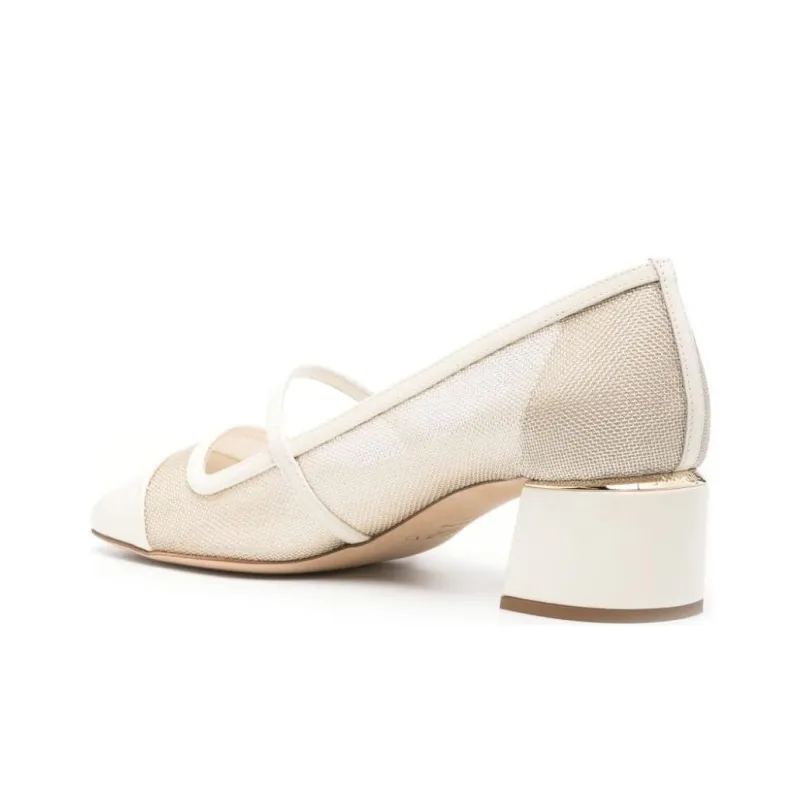 Jimmy Choo Elisa 45m Metallic-mesh Pumps-3