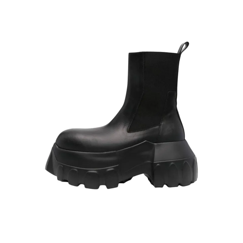 RICK OWENS/RO Short Chelsea Boots Men's Black-0