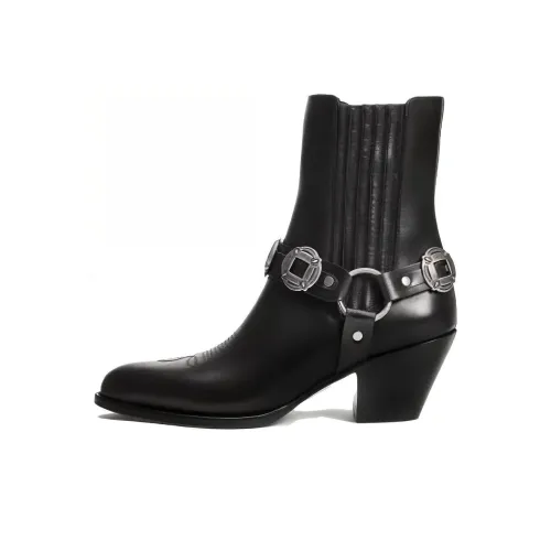 Polo Ralph Lauren Harness Short Chelsea Boots 6.5cm Women's Black