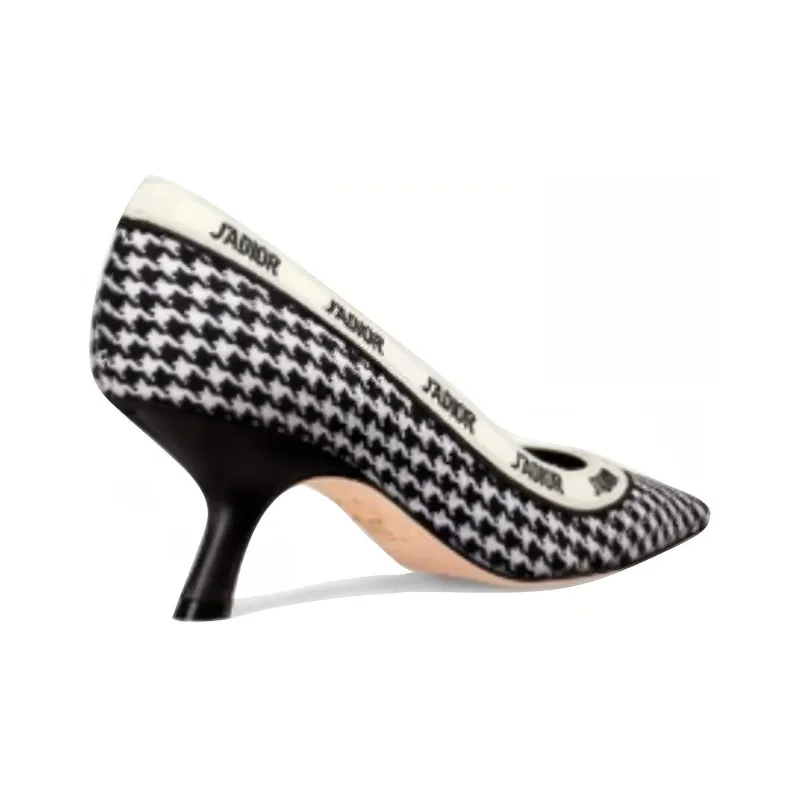 DIOR J'Adior Irregular Heel High Heels 6.5cm Women's Black White-3