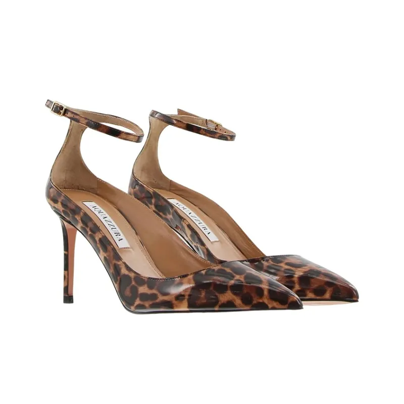 AQUAZZURA Mid-heel Leopard-print Pumps-3