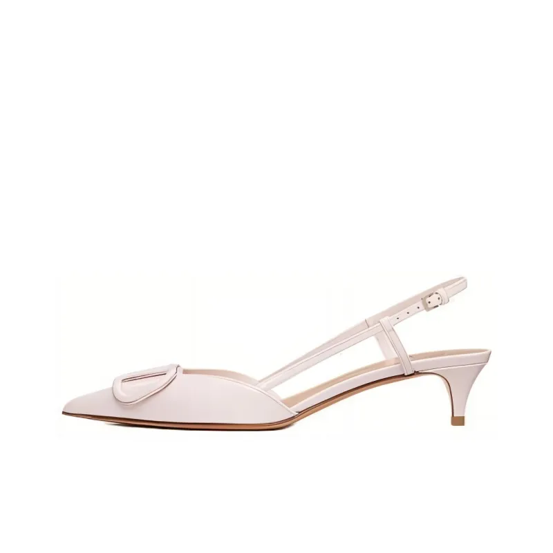 Valentino VLogo Signature Slim Heel High Heels 4cm Women's Pink-0