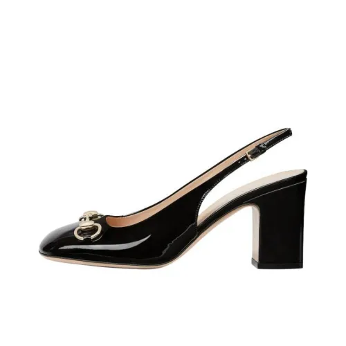GUCCI Horsebit High Heels 7.5cm Women's Black