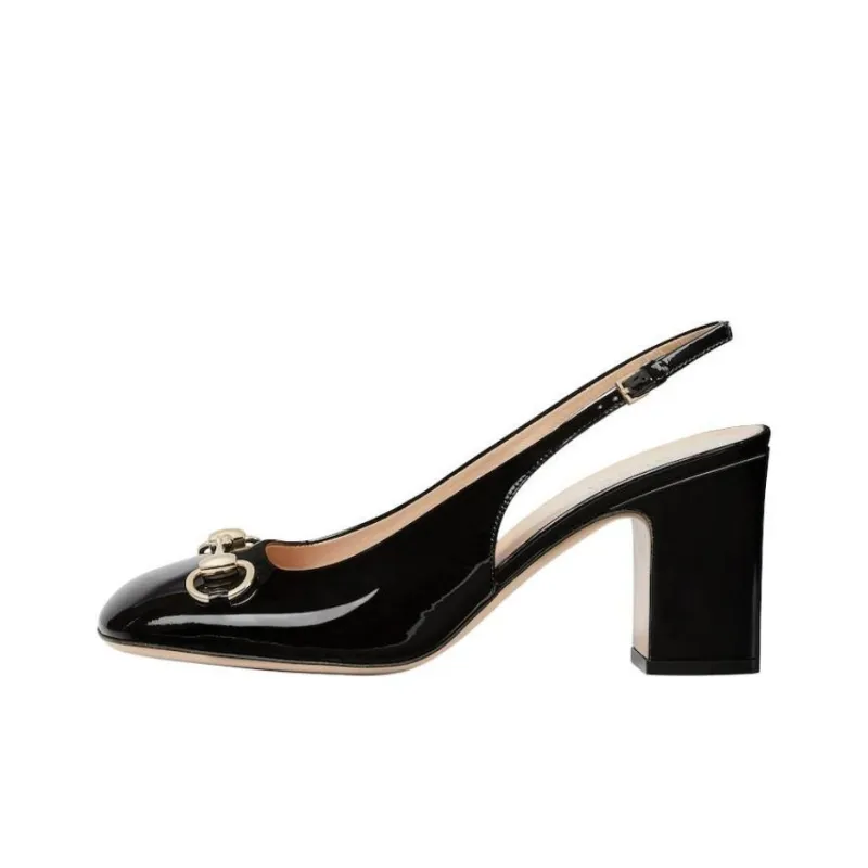 GUCCI Horsebit High Heels 7.5cm Women's Black-0