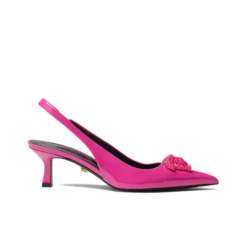 VERSACE La Medusa High Heels Women's Rose Red-1