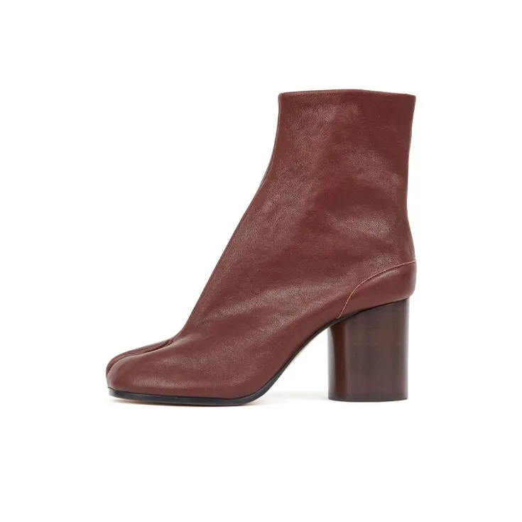 Maison Margiela Tabi 80mm Leather Ankle Boots-0