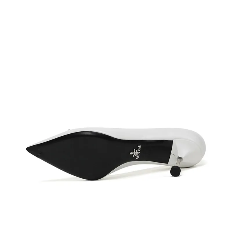 PRADA Slim Heel High Heels Women's White-4