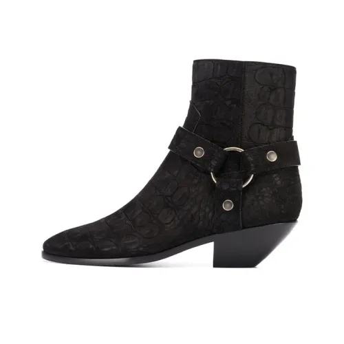 SAINT LAURENT Wyatt Ankle Boots Women's Black