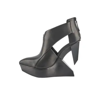 UNITED NUDE Edge Irregular Heel High Heels 12.5cm Women's Black