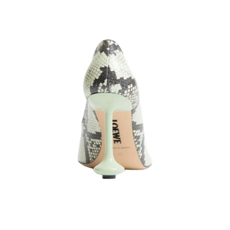 LOEWE Toy Irregular Heel High Heels 9cm Women's Green-4