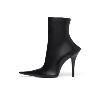 Balenciaga Witch 110mm Booties Black Sheepskin Women's