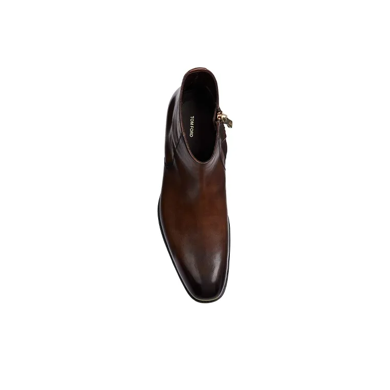 TOM FORD Leather Ankle Boots-3