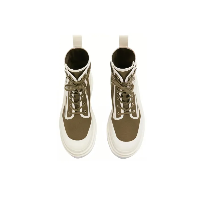 Bottega Veneta Lace Up Boots Green White-2