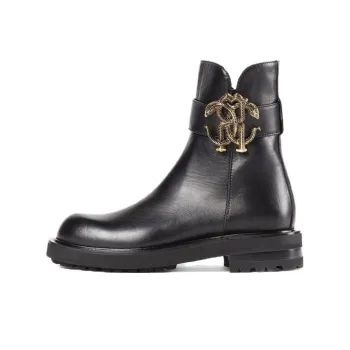 Roberto Cavalli Logo-plaque Leather Boots