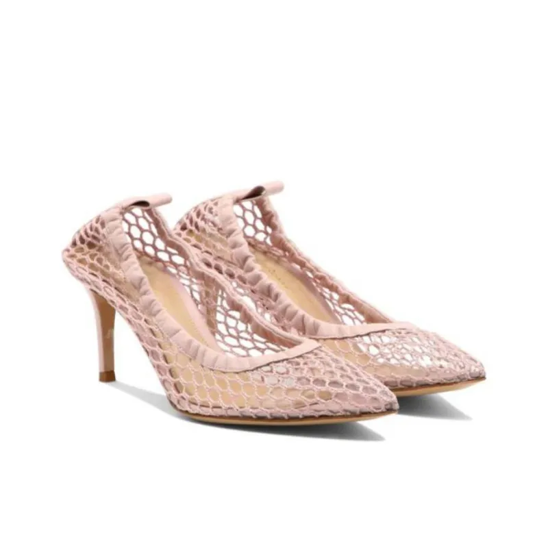 GIANVITO ROSSI Alisia Slim Heel High Heels 7cm Women's Pink-2