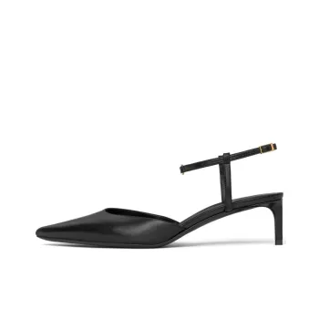 CELINE Kitten Triomphe Slim Heel High Heels 5cm Women's Black