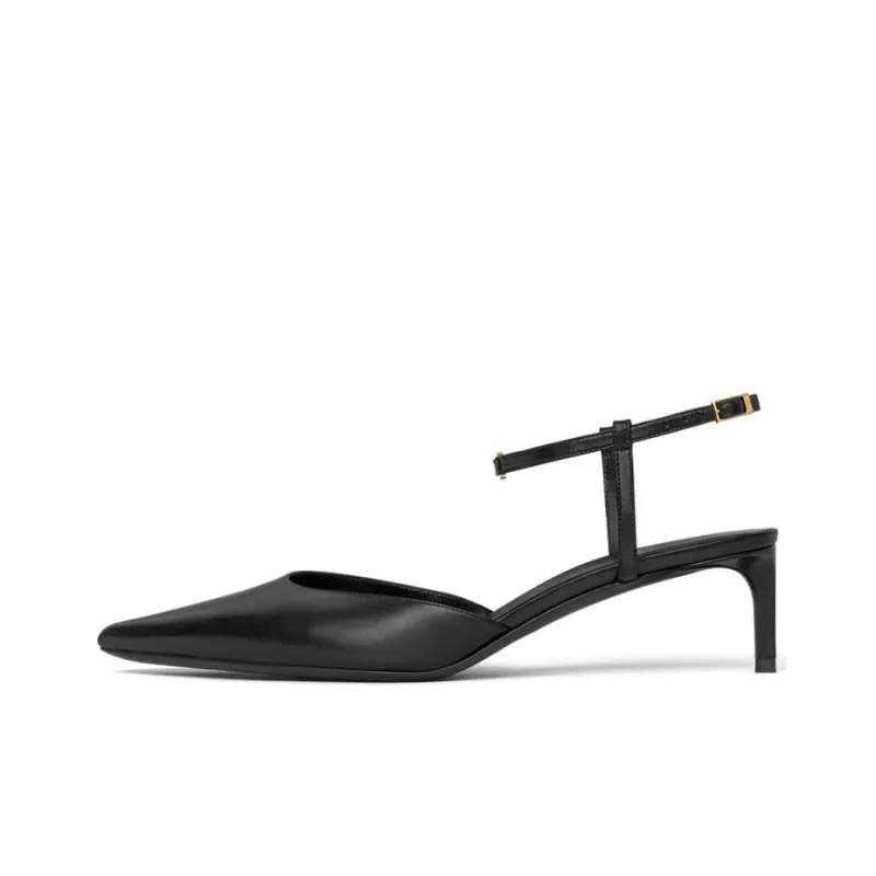 CELINE Kitten Triomphe Slim Heel High Heels 5cm Women's Black-0