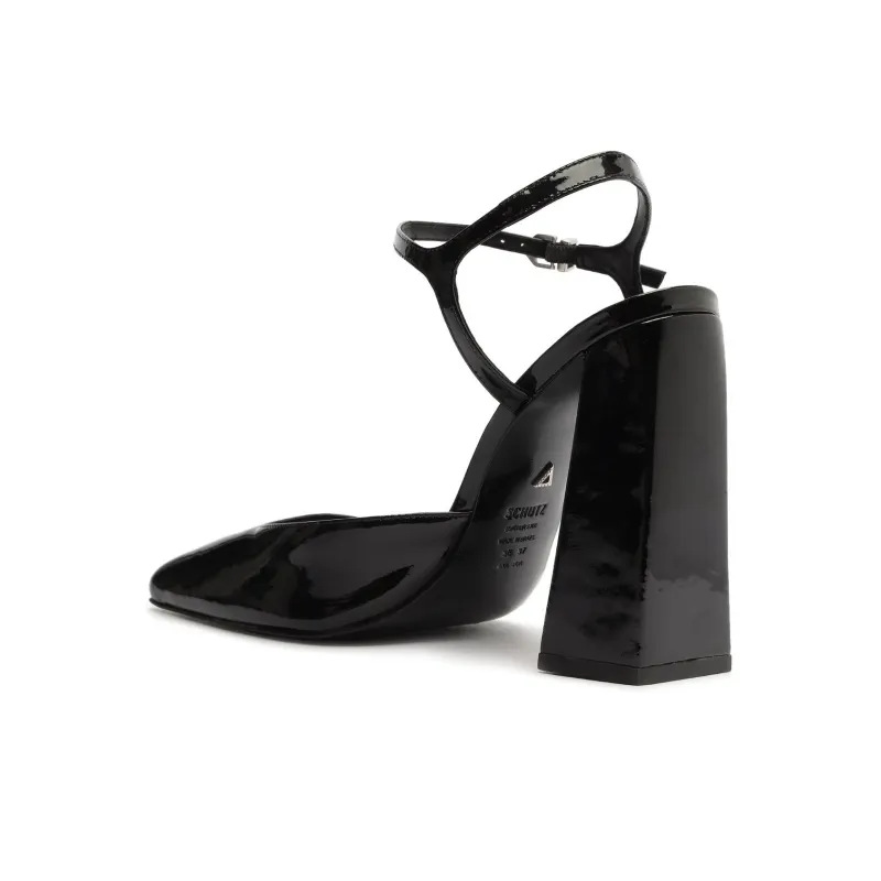 Schutz Rylie Spool Heel High Heels 10.8cm Women's Black-3