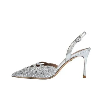 NICOLI Arezzo Slim Heel High Heels 9.5cm Women's Silver