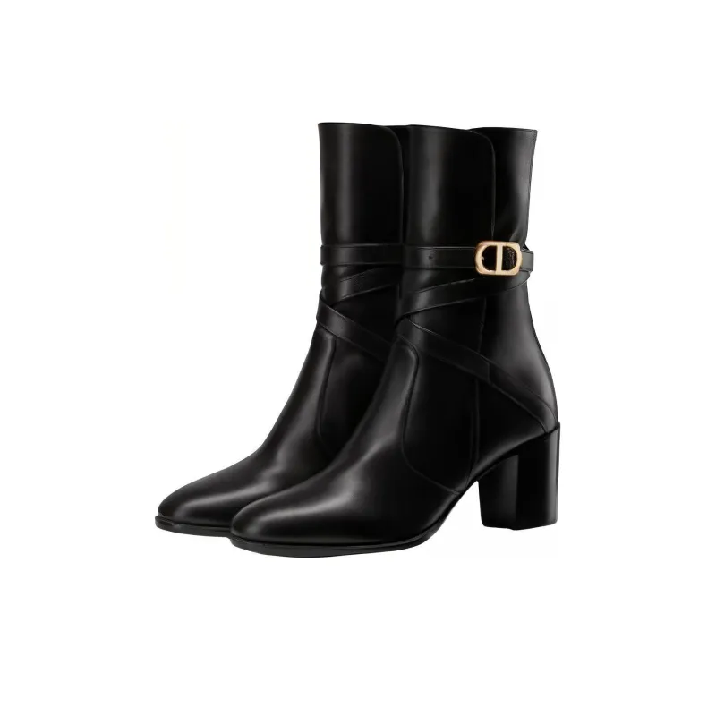 DIOR Empreinte Ankle Boots Women's Black-2
