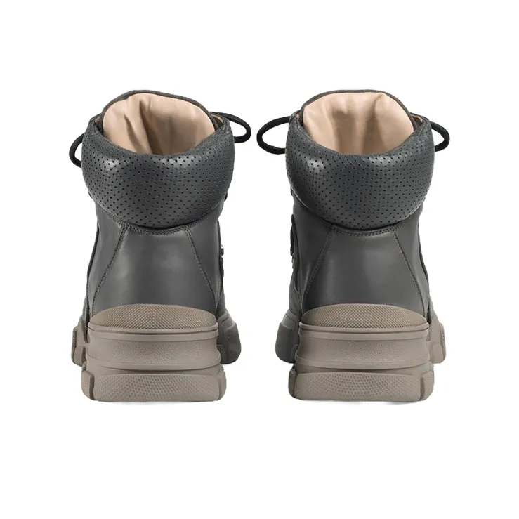 GUCCI Flashtrek Ankle-Length Outdoor Boots Men's Brown Blue-4