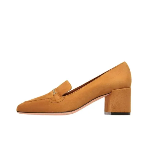 BALLY Emblem Chunky Heel High Heels 5cm Women's Brown