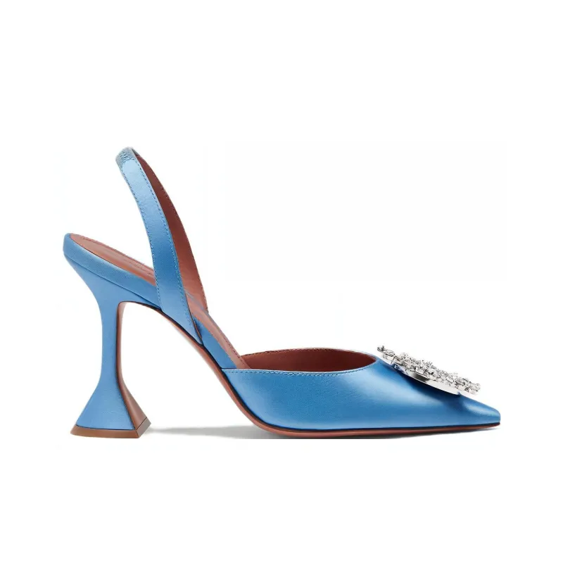 AMINA MUADDI Begum 95mm Satin Pumps-1