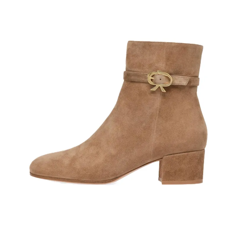 GIANVITO ROSSI Ribbon 45mm Suede Ankle Boots-0
