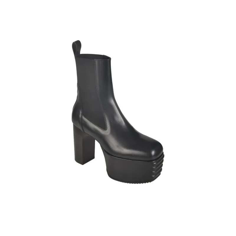 RICK OWENS Minimal Grill 195mm Leather Platform Boots-2