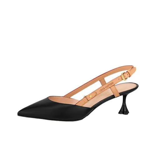 LOUIS VUITTON Blossom Slim Heel High Heels 5.5cm Women's Black