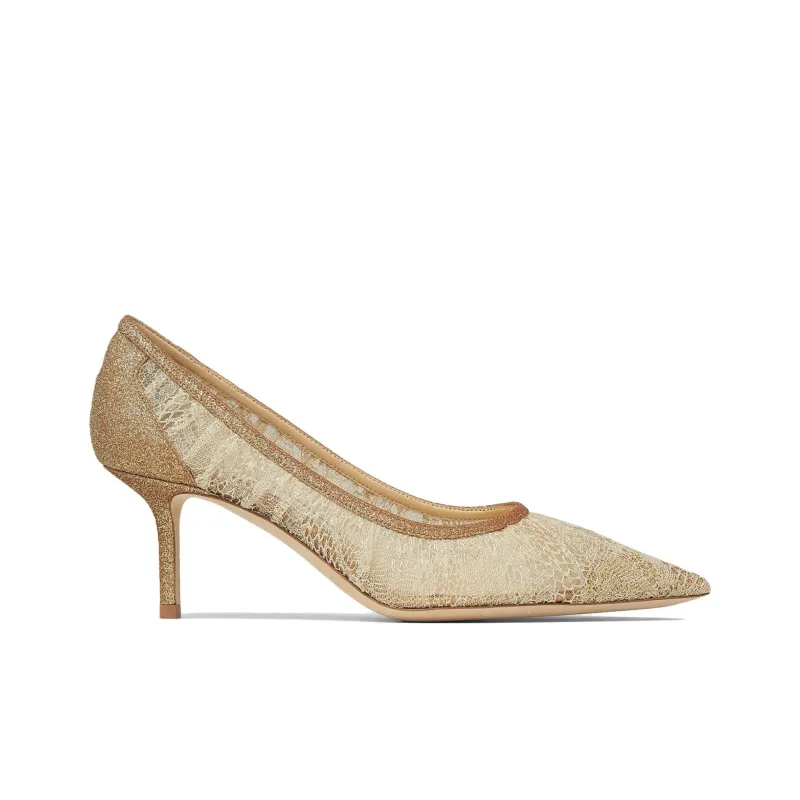 Jimmy Choo LOVE Slim Heel High Heels 6.5cm Women's Gold-1