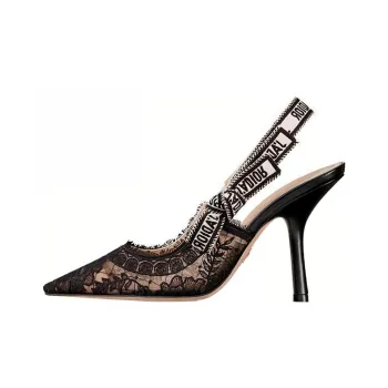 DIOR J'Adior Irregular Heel High Heels 10cm Women's Black