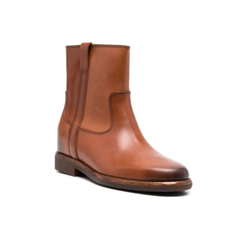 ISABEL MARANT Susee Leather Ankle Boots-2